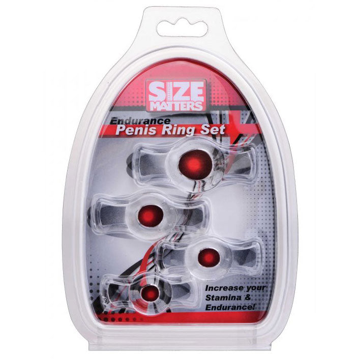Size Matters Endurance Set With Four Stretchable Sizes – Penis Ring Set