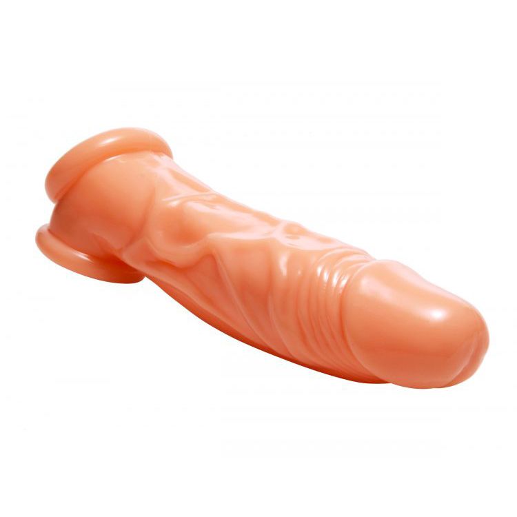 Size Matters Realistic Flesh Penis Enhancer and Ball Stretcher 8 Inch