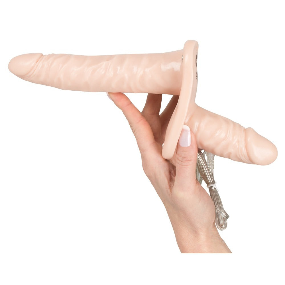 Skin Tone Dual Vibrating Adjustable Strap-On Set – Strap-On