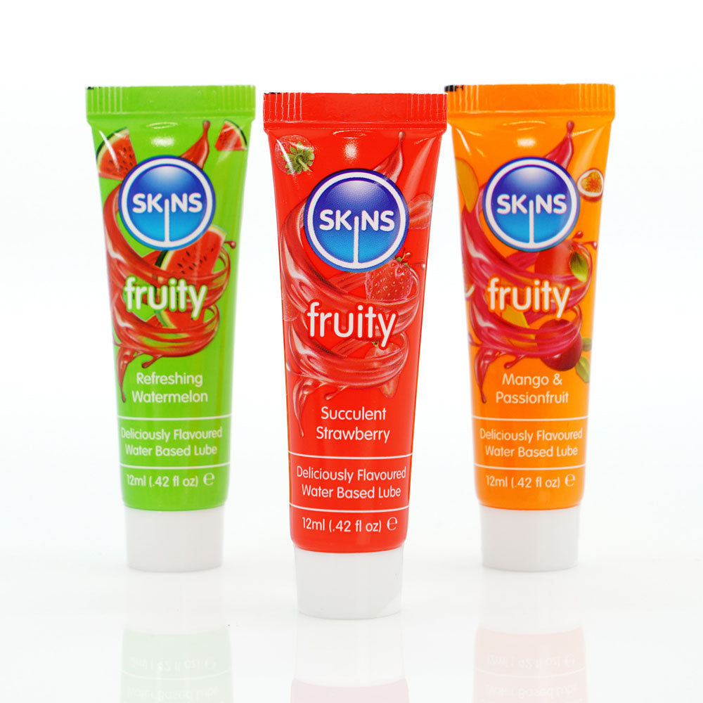 Skins Fruity Tubes 12ml Watermelon Strawberry Mango Lubricants