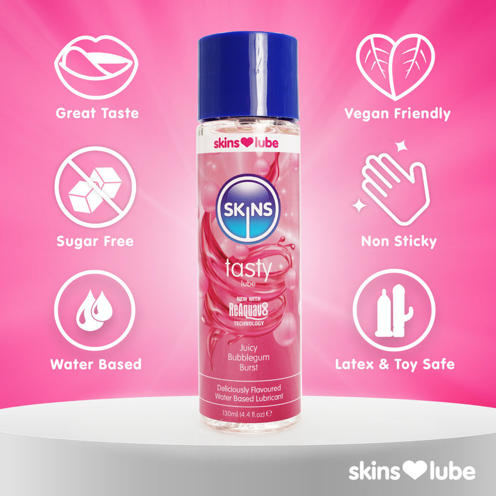 Skins Juicy Bubblegum Blast (130ml) – Water-Based Lubricant