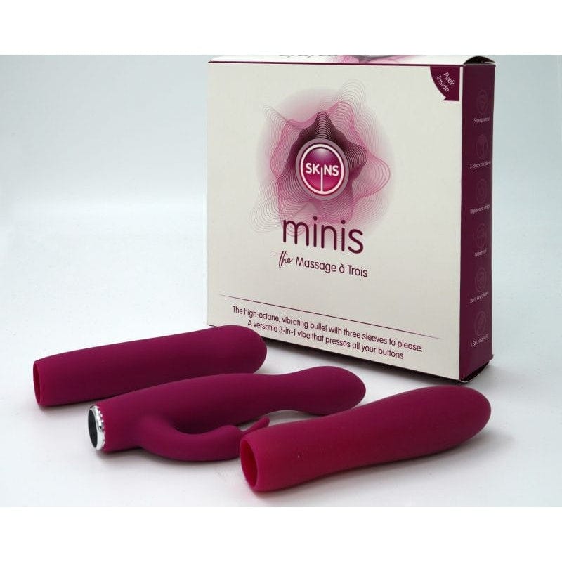 Skins Minis - Massage A Trois Pleasure Set with 3 Covers