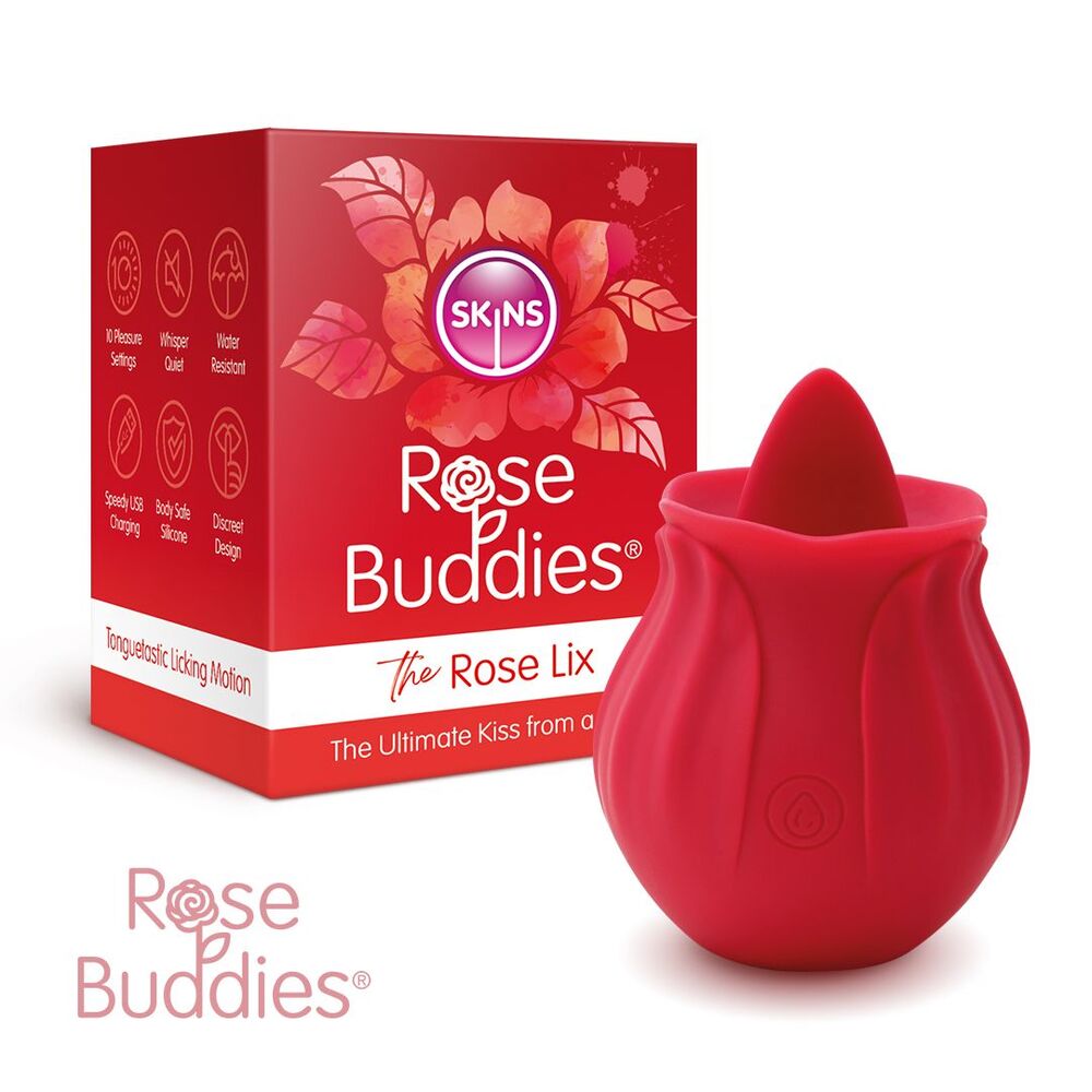 Skins Rose Buddies The Rose Flix (Red) Clitoral Massager