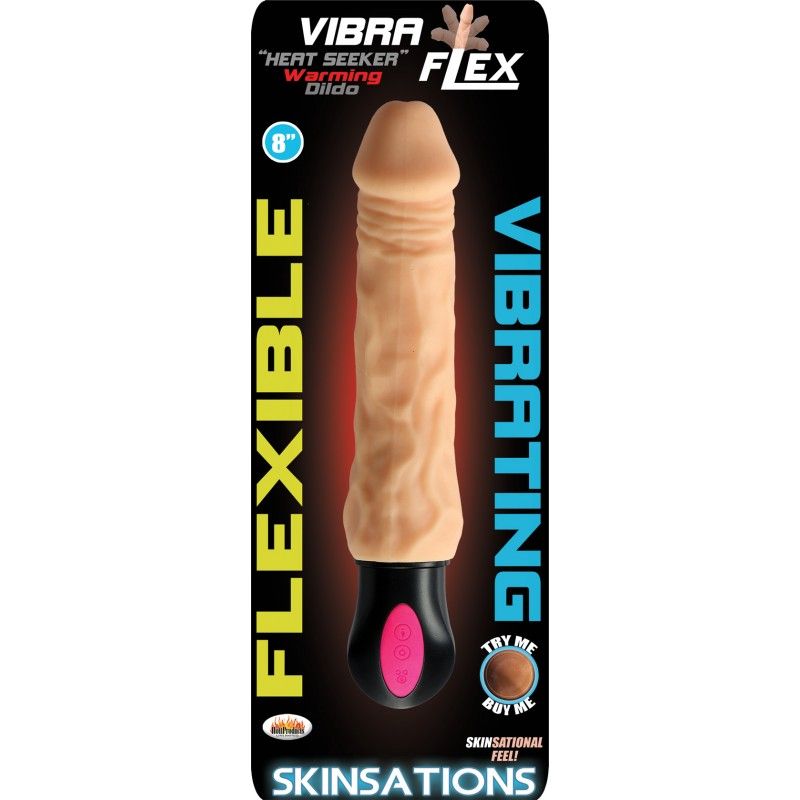 Skinsations Heat Seeker Flexible Warming Dildo With Vibrations