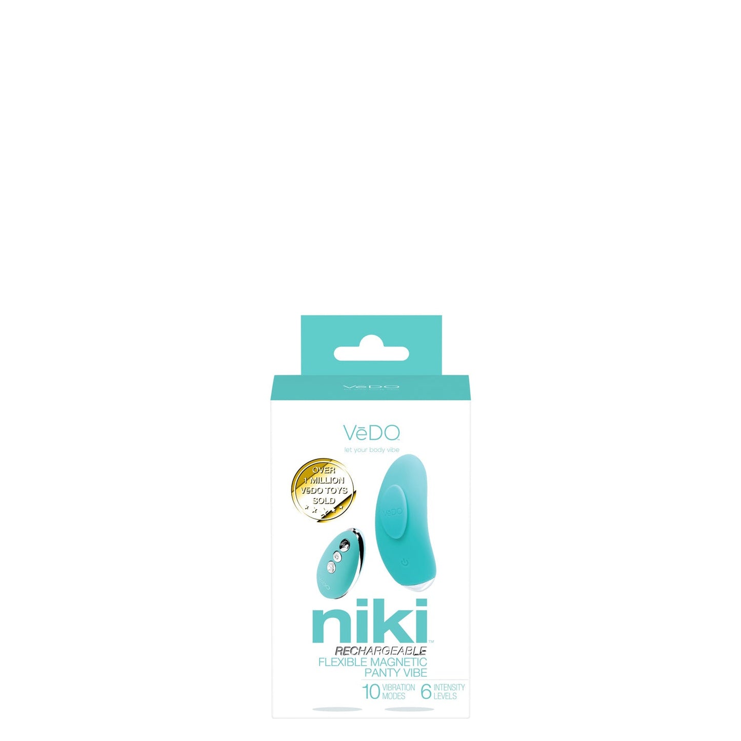 Niki Rechargeable Magnetic Panty Vibe (Turquoise) – Flexible Vibrator