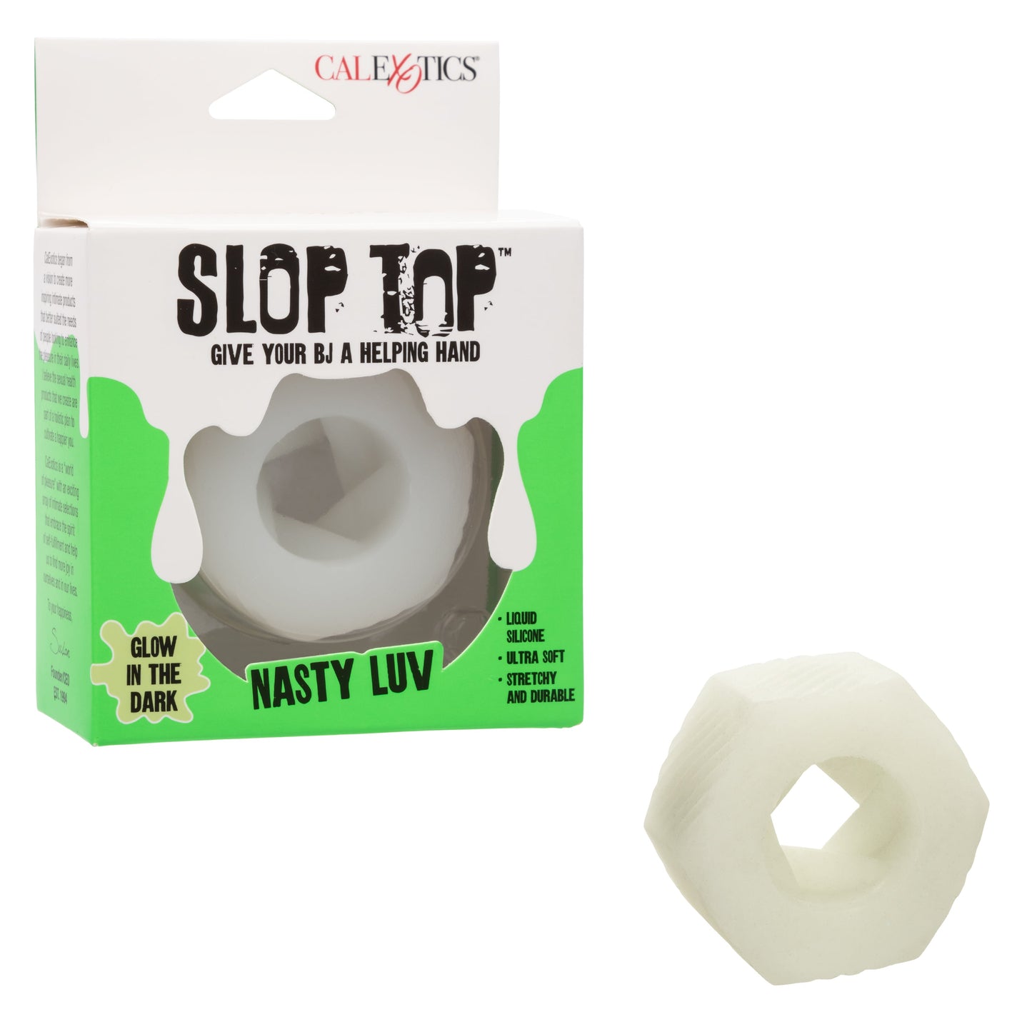 Slop Top™ Nasty Luv® Textured Glow in the Dark Liquid Silicone Stroker