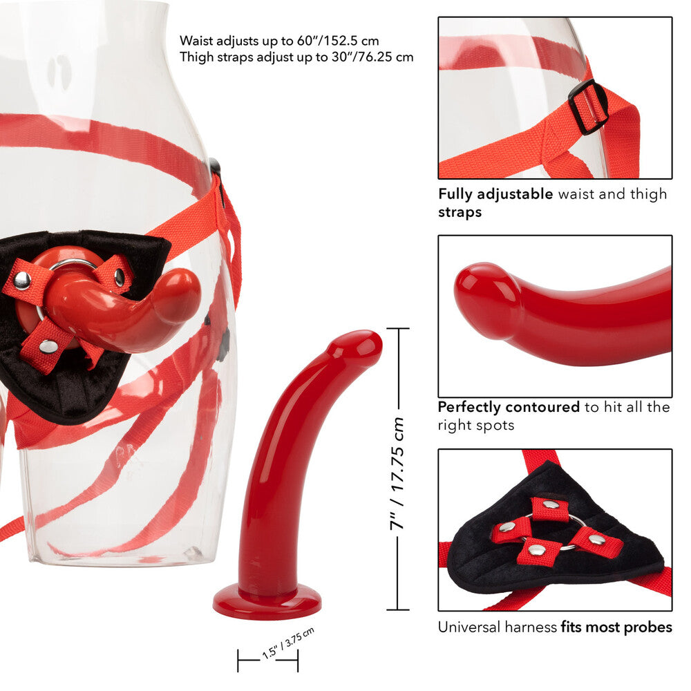 Sophias Red Rider (Red) Strap-On Dildo – Universal Harness Dildo
