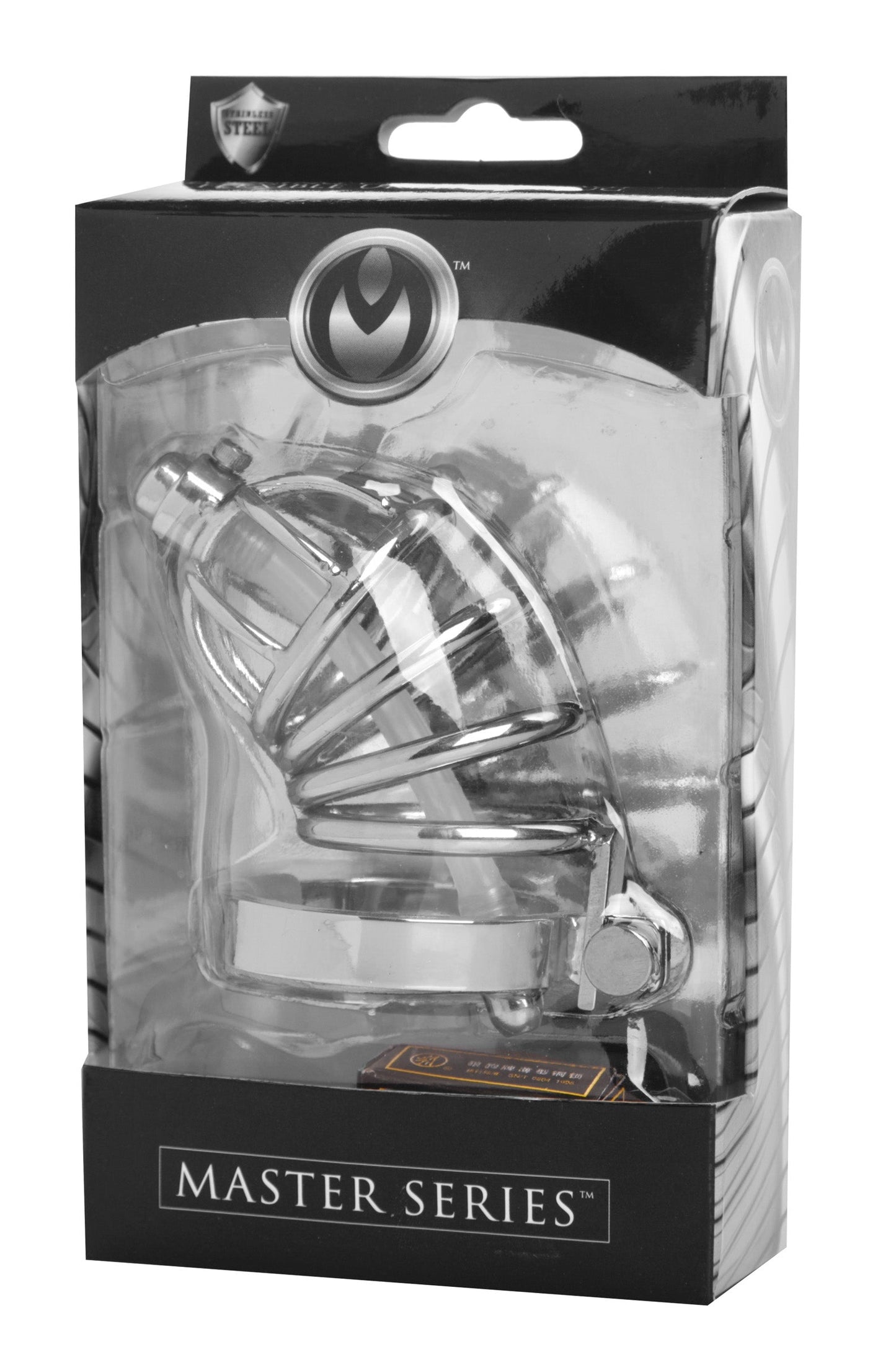 Stainless Steel Chastity Cage With Removable Silicone Urethral Plug – Penis Plug