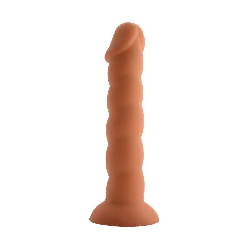 Spiral Cock Flesh Dildo with Ridged Shaft 19cm