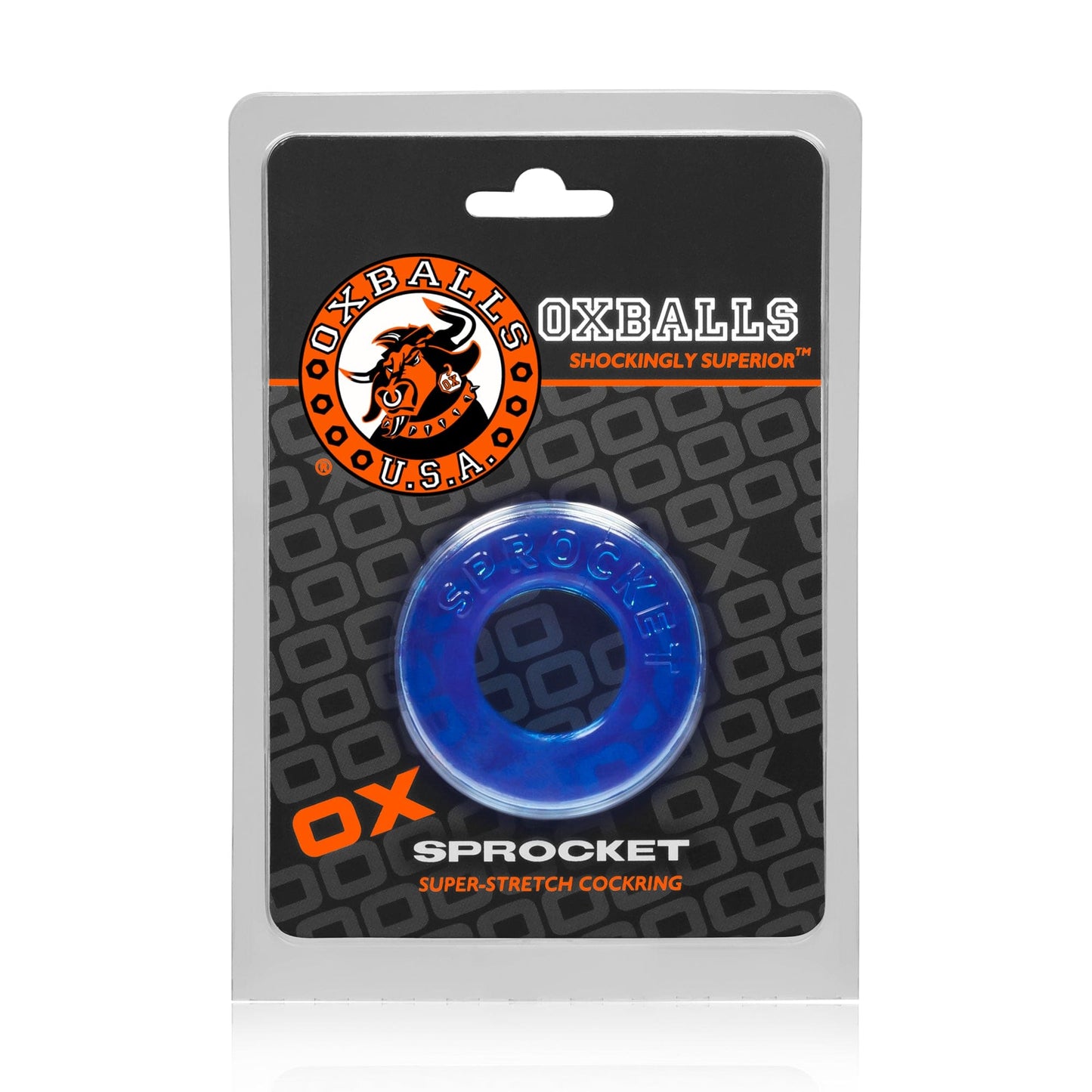 Sprocket Cockring Ice Blue Super Stretch