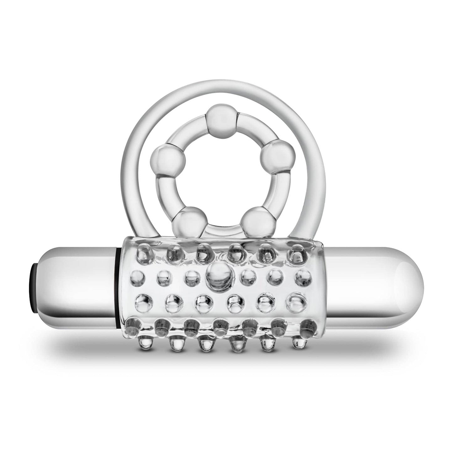 Stay Hard Vibrating Super Clitifier - Vibrating Cock Ring - Clear
