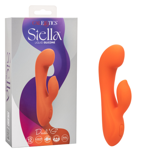 Stella Liquid Silicone Dual G Massager Orange with 12 Vibration Functions and Rechargeable