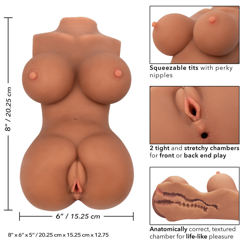 Stroke It Body Banger Male Masturbator Real Flesh Brown