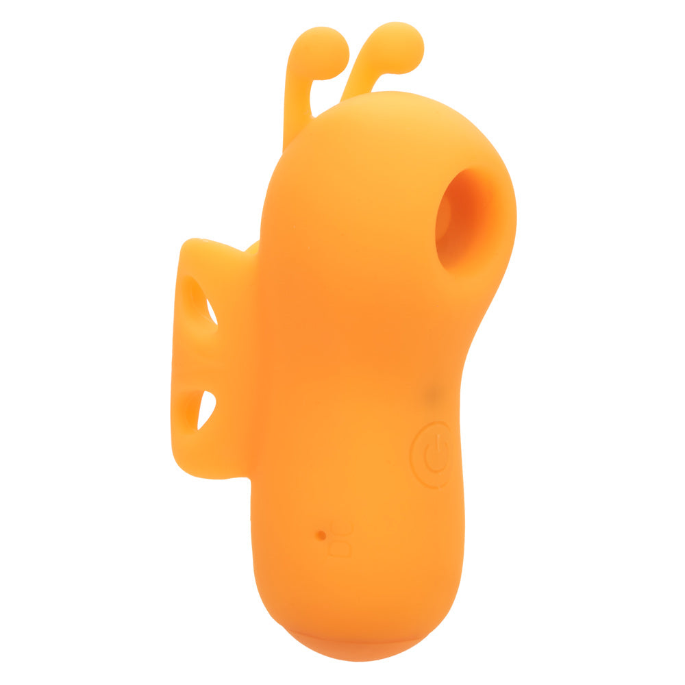 Neon Vibes The Buzzing Vibe Orange Silicone Finger Teaser with 10 Vibration Functions and Rechargeable