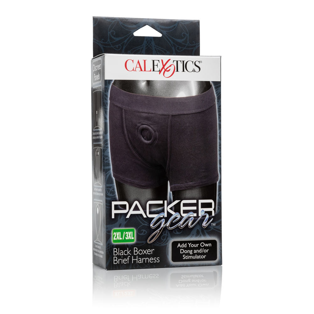 Packer Gear Black Boxer Brief Harness – Comfortable Masculine Cut Brief Harness