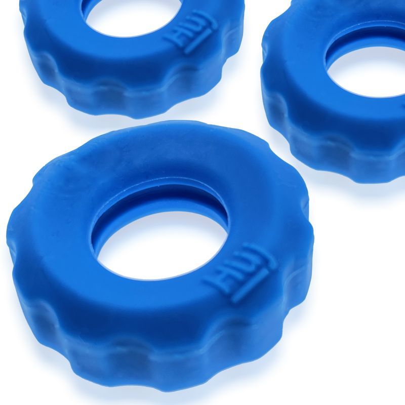 Super Hunkyjunk 3 Piece Cockrings Teal Ice