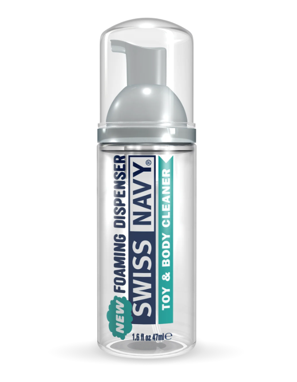 Swiss Navy Toy and Body Cleaner Foaming Dispenser 1.6 oz Clear Bottle