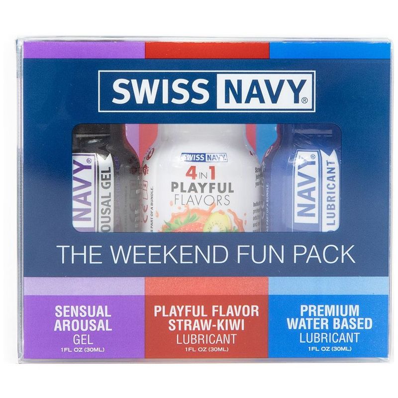 Swiss Navy Weekend Fun Pack - 3 Vibrant Flavors 2 Oz