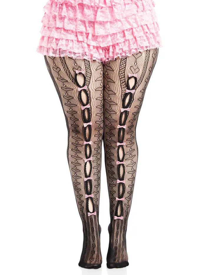 Plus Sweetheart Striped Tights – Plus Size Tights