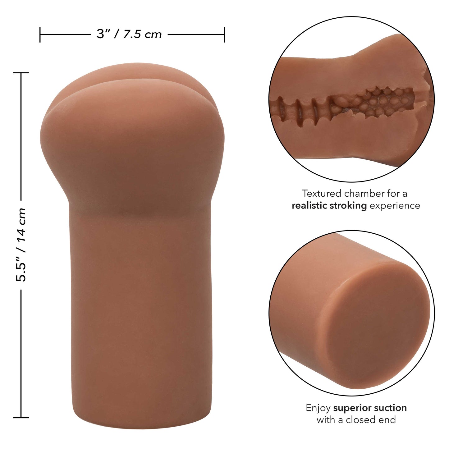 Cheap Thrills The Cowboy Male Stroker 5.5 Inch Soft Pure Skin Material Realistic Textured Suction Sleeve