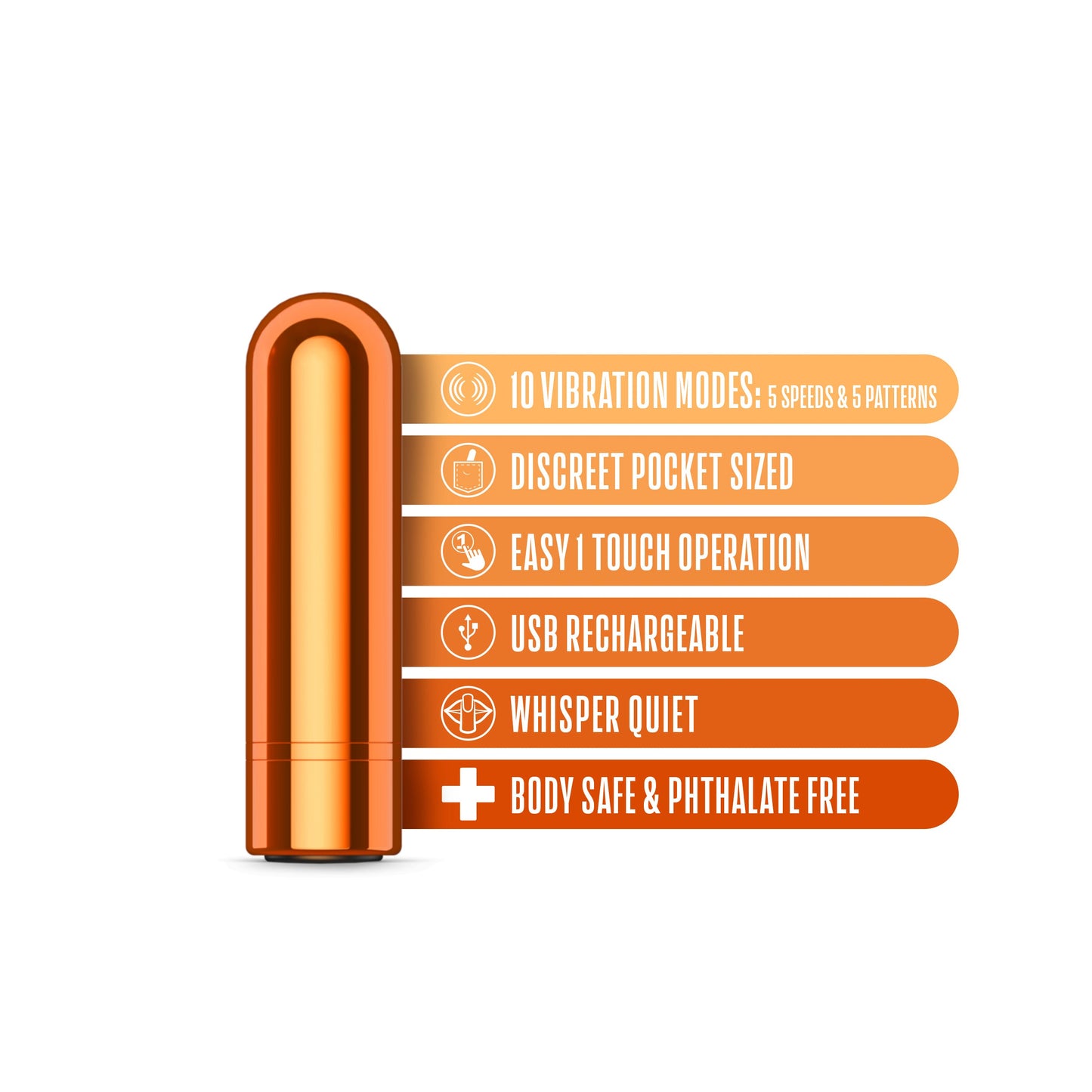 Kool Vibes Mini Bullet in Tangerine Orange