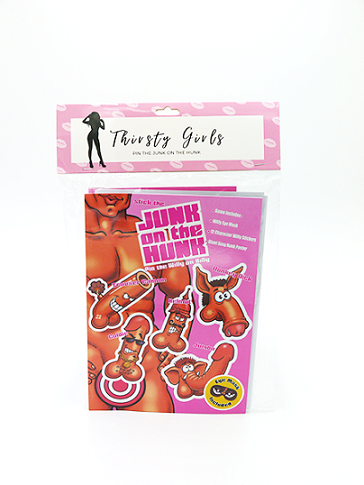 Thirsty Girls Pin The Junk On The Hunk Party Game Set
