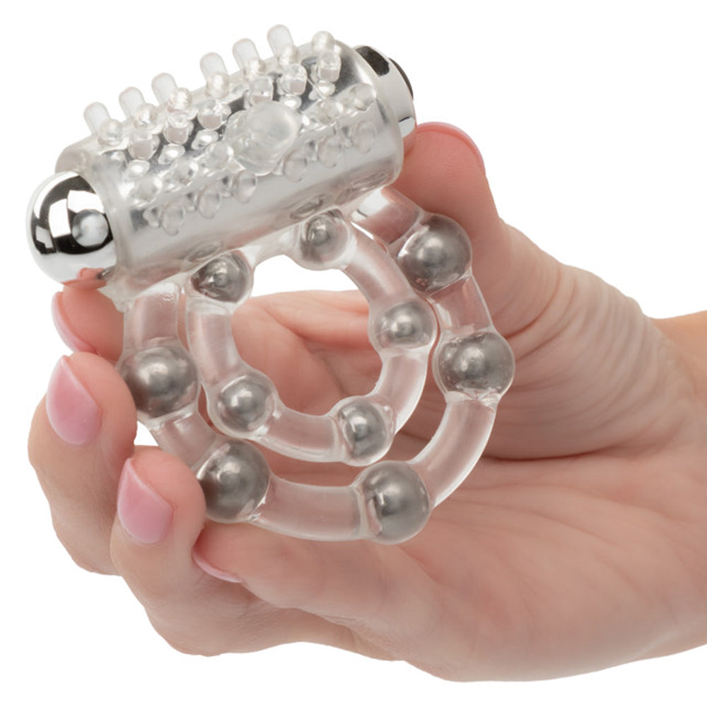 Maximus Waterproof Enhancement Ring with 10 Stroker Beads – Cock Ring