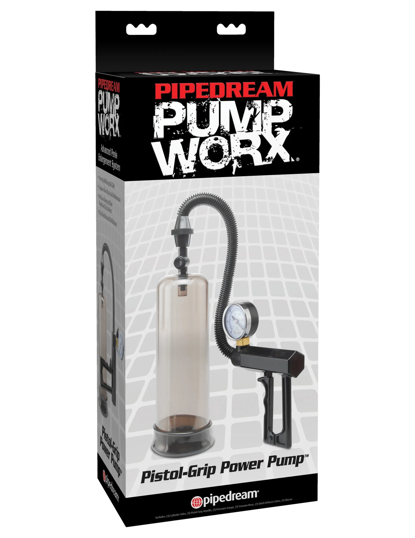 Pump Worx Pistol-Grip Power Pump (Black) – Handheld Penis Pump