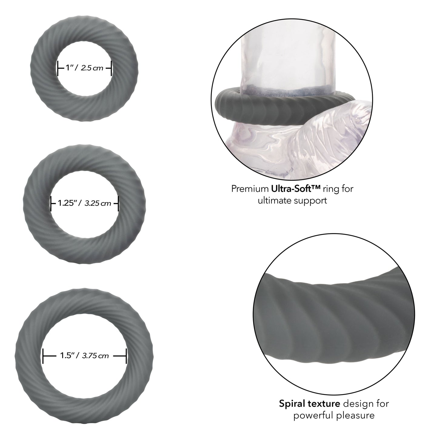 Link Up Ultra Soft Ultimate – Plush Stretchy Cock Ring Set