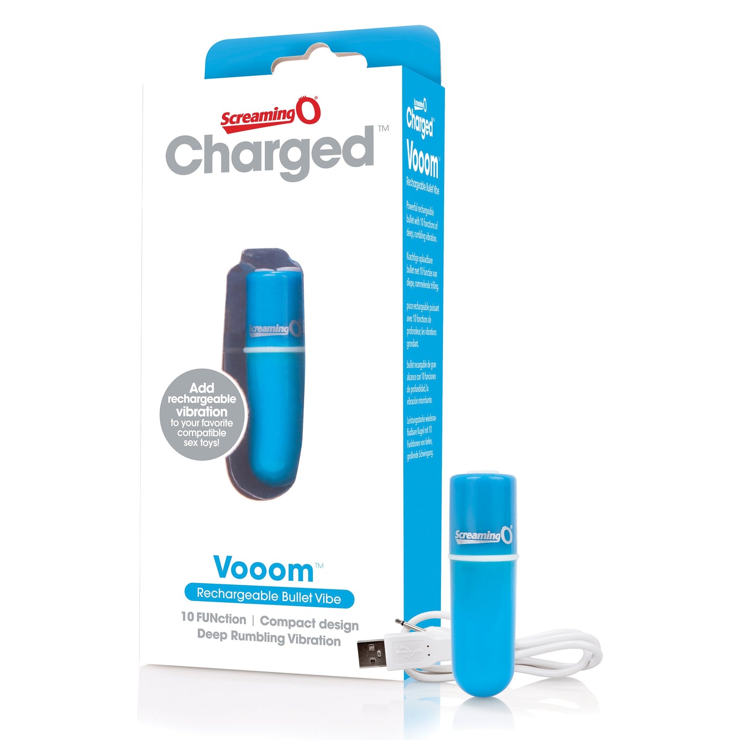 Vooom Bullet – Waterproof 10-Function Portable Bullet Vibrator