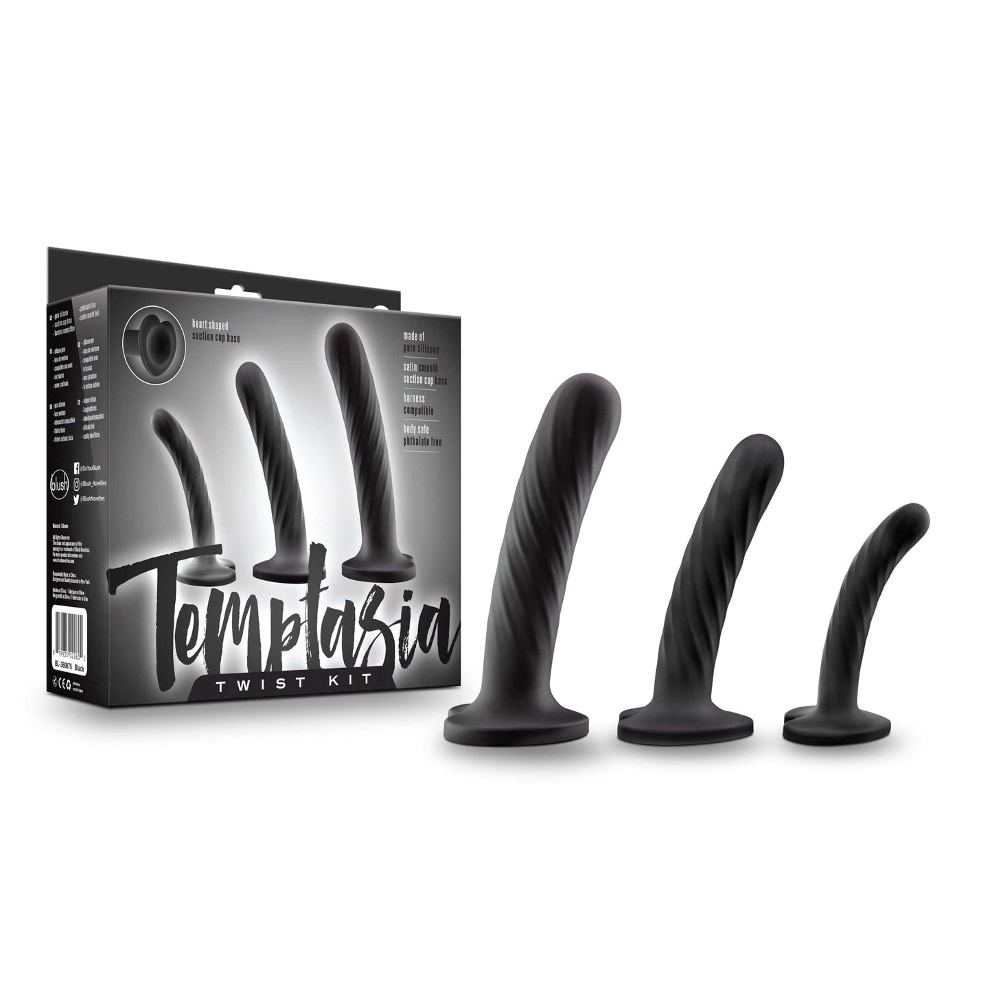 Temptasia Twist Kit Set of Three Unique Swirling Dildos