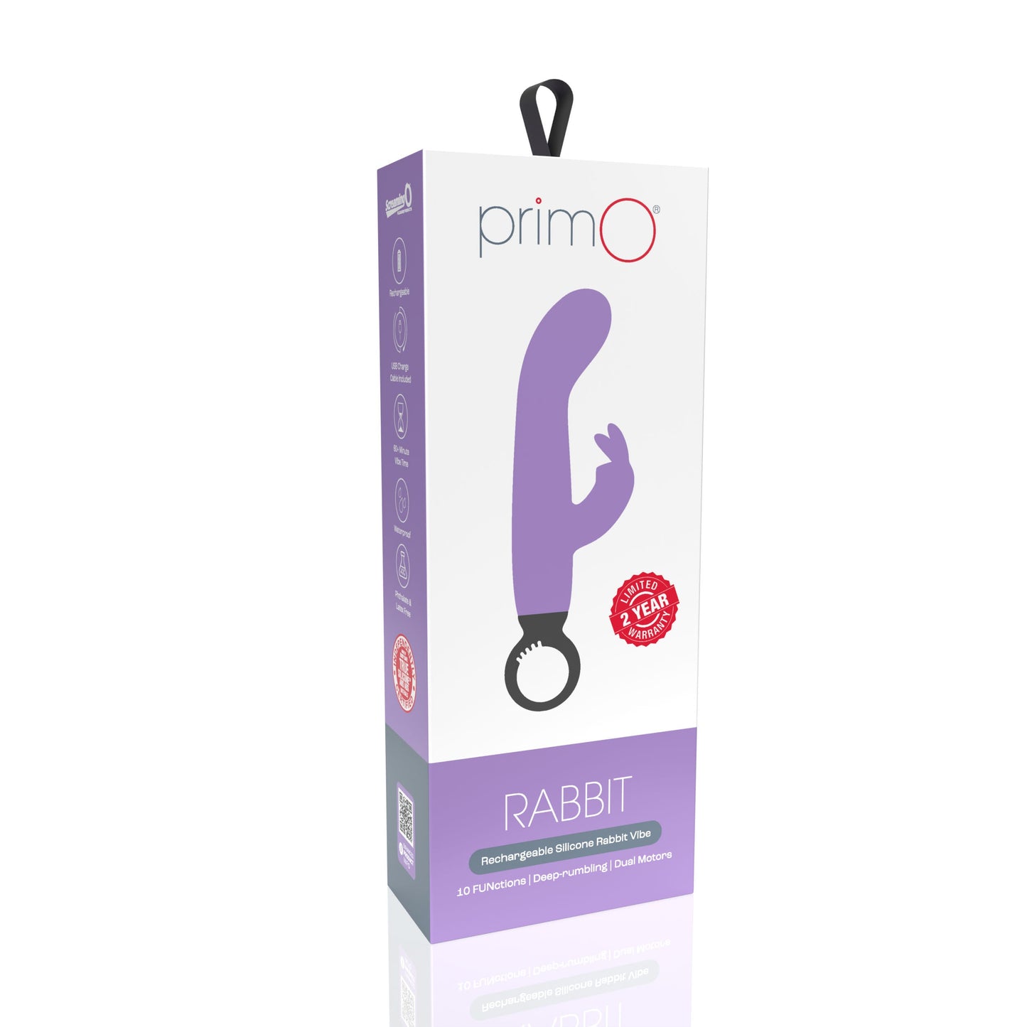 Screaming O PrimO Rabbit – 4.5 Inch Silicone Rabbit Vibrator with 5+5 Motor Settings