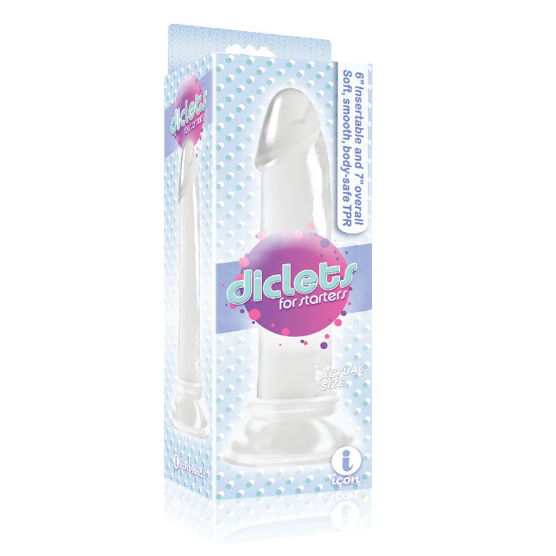 Diclets 17.8cm Dong Soft Smooth Bendable Jelly TPR