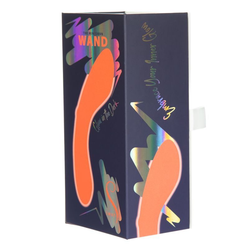 The Mini Swan Wand Glow Orange 12cm Waterproof Silicone