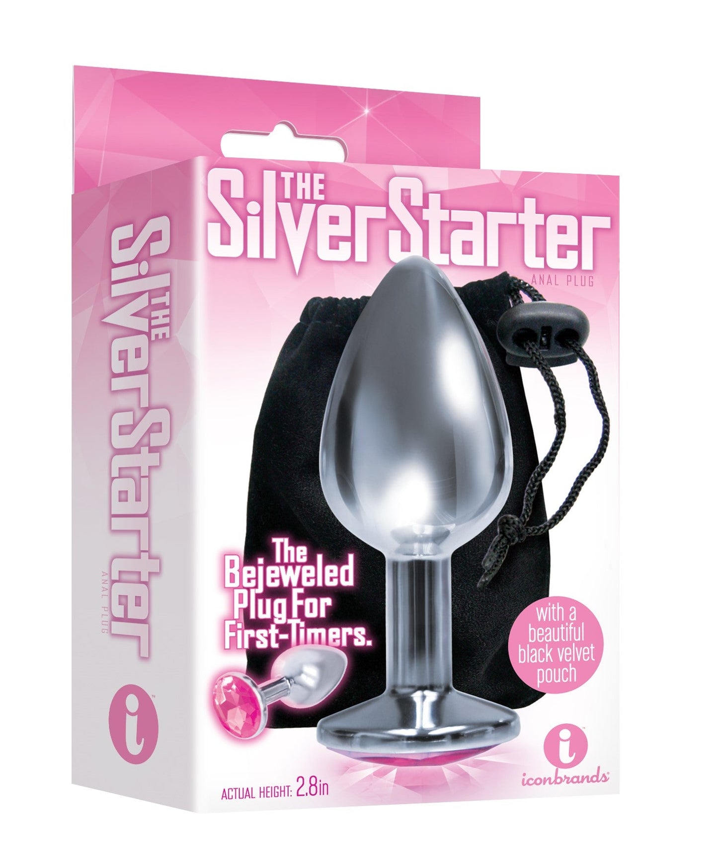 The Silver Starter Silver 7.1 cm (2.8'') Butt Plug with Round Jewel – Elegant Butt Plug