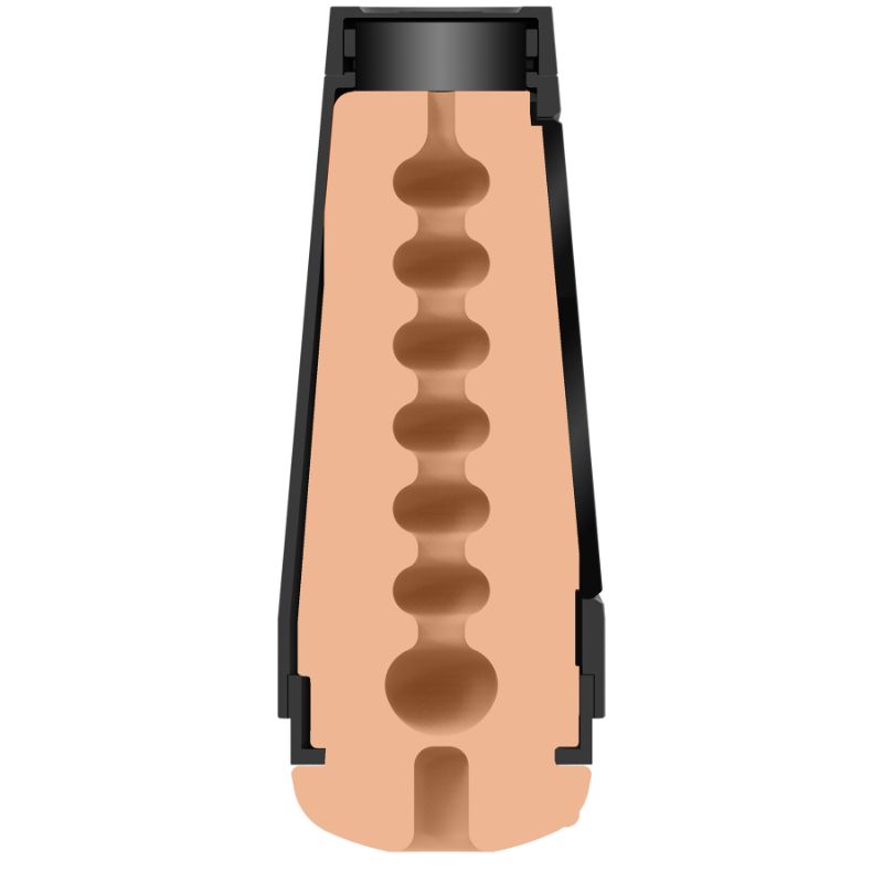 The Virgin – Hard Case Masturbator with Squeezable Grip and Suction Control