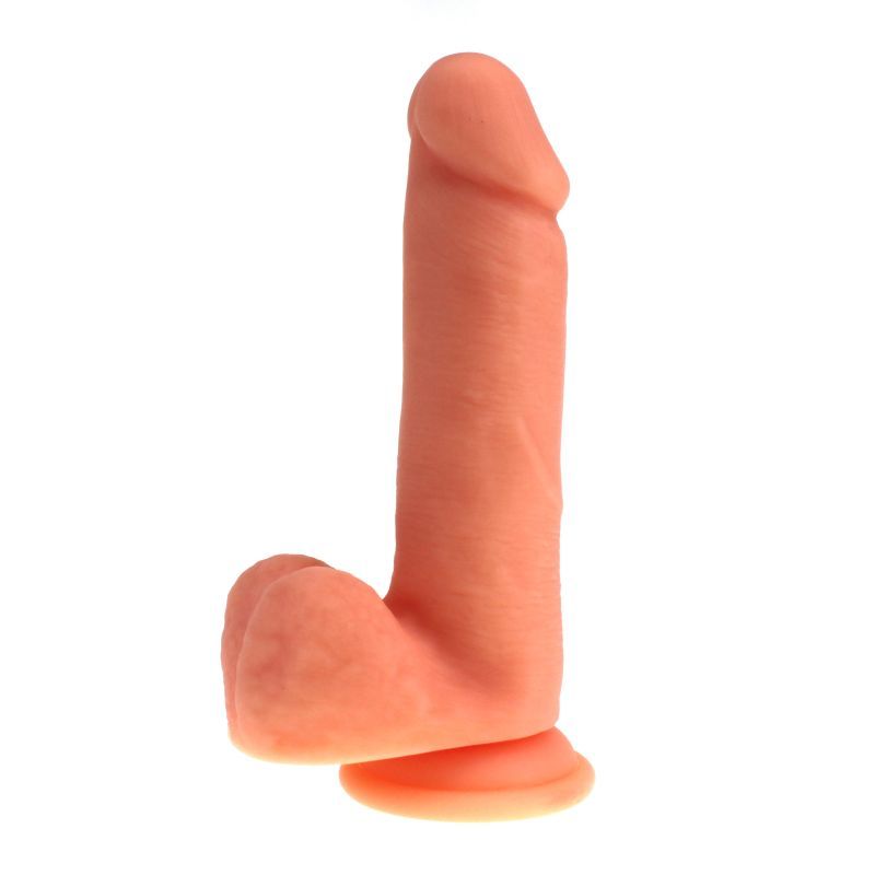 Thick Realistic Cock with Balls Flesh Silicone 16cm Dildo