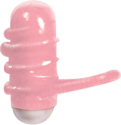 Magenta Tongue Vibrator Ring Stretchy Wireless Clitoral Toy
