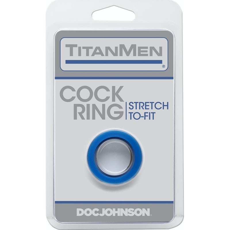 TitanMen Cock Ring Blue Stretch to Fit