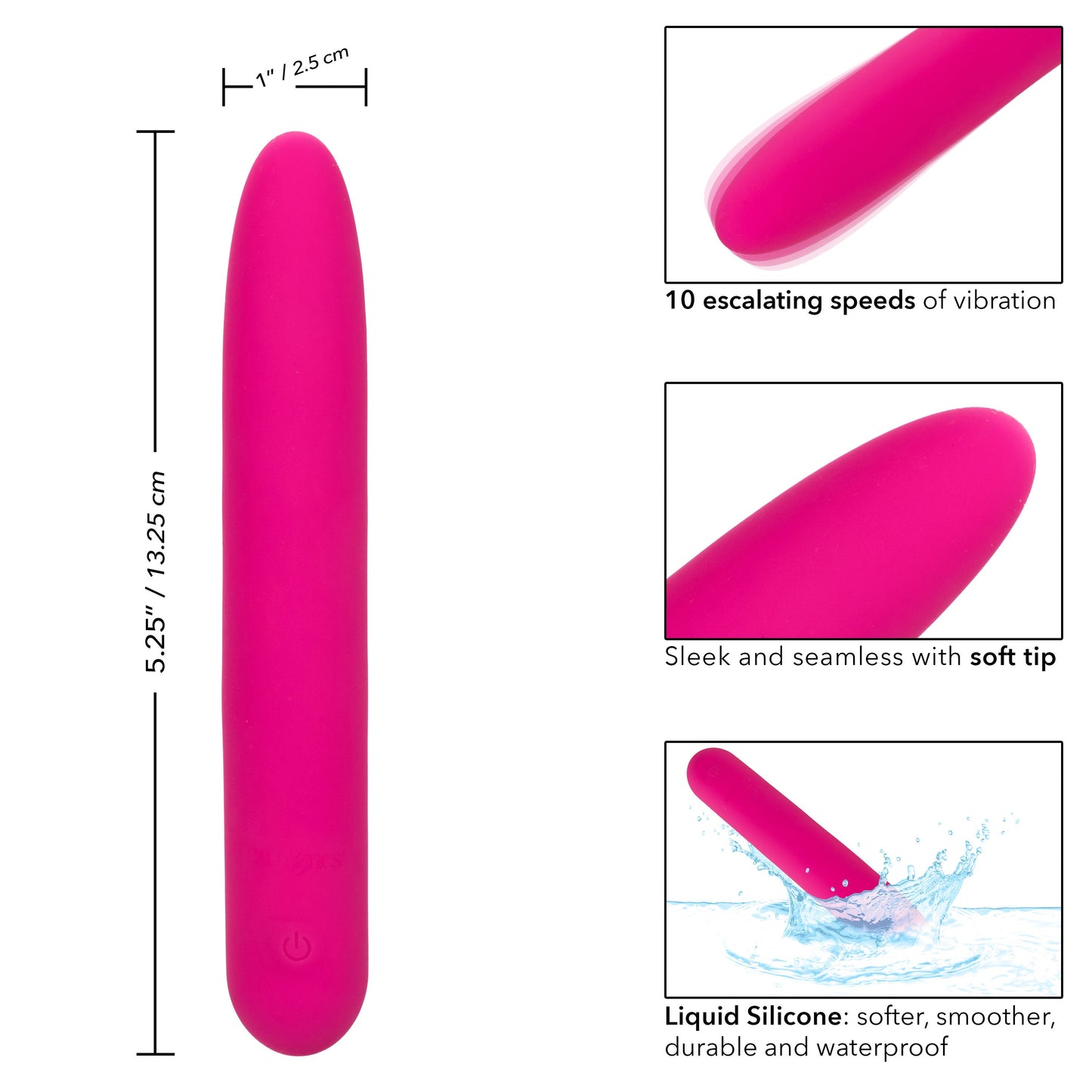 Bliss Liquid Silicone Vibe Pink 10-Speed Vibrator