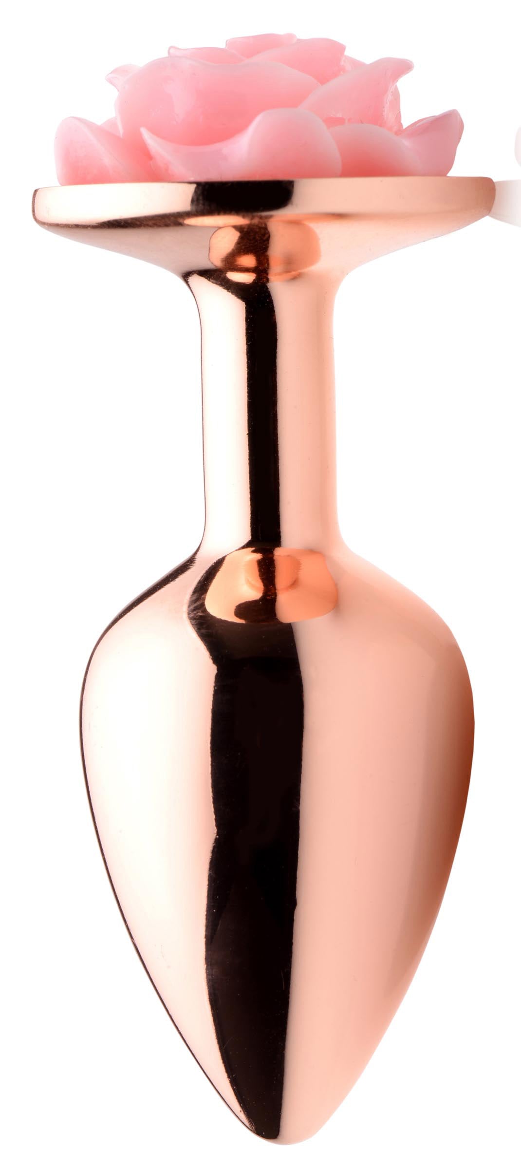 Pink Rose Gold Small Anal Plug with Delicate Flower Design