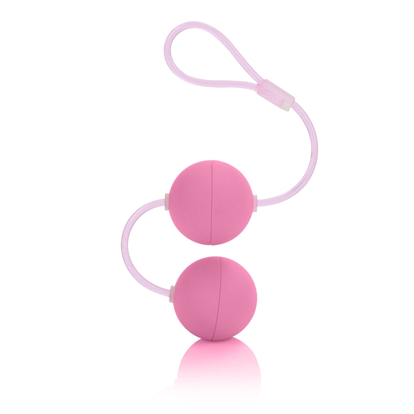 First Time Love Balls Duo Lover Pink 1.25 Inch Sculpted Kegel Balls with Retrieval Cord