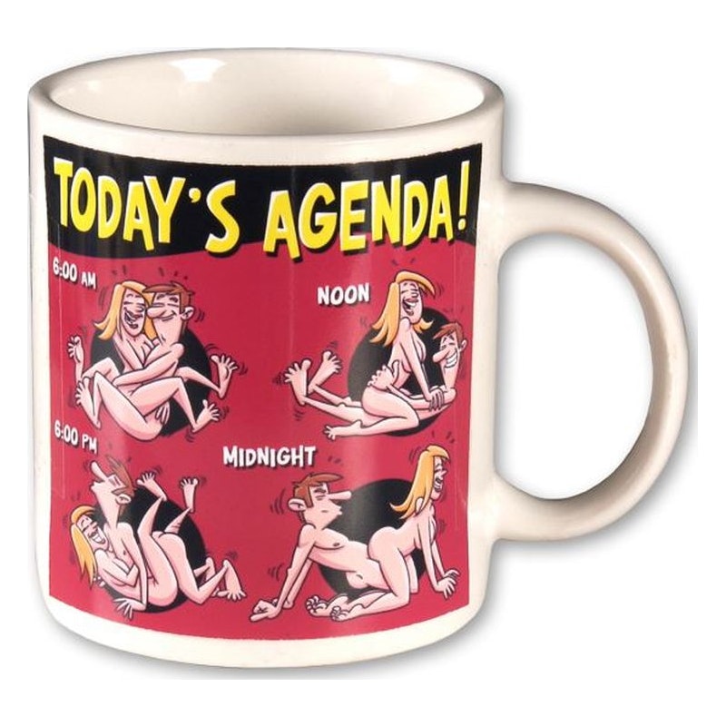 Todays Agenda - Novelty Coffee Mug 11oz Fun Cup