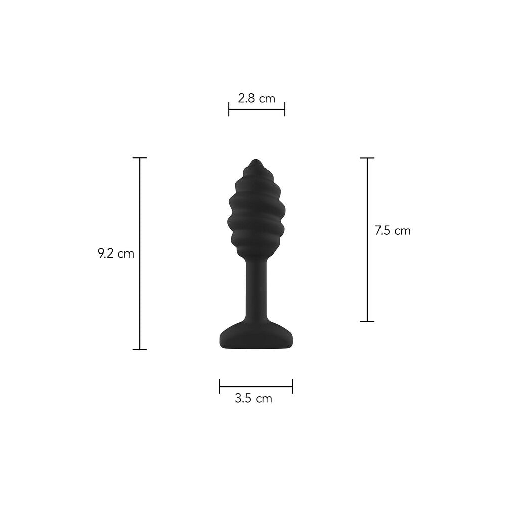 ToyJoy Swirl Textured Silicone Anal Plug Slim 3.6 Inch