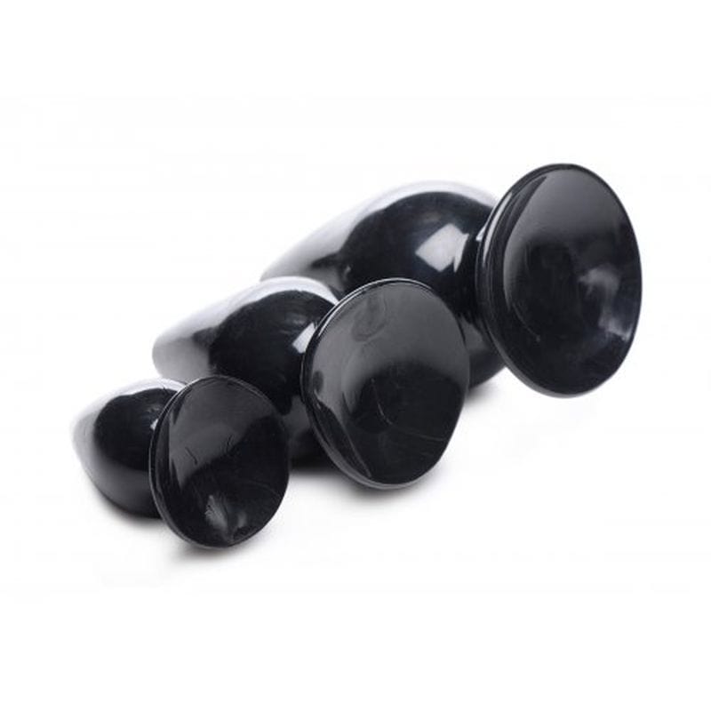 Triple Cones 3 Piece Anal Plug Set in Black