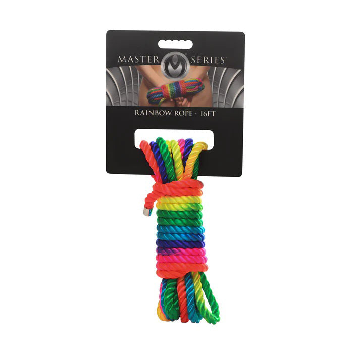 Rainbow Bondage Rope 16ft Neon Shibari Rope for BDSM Play