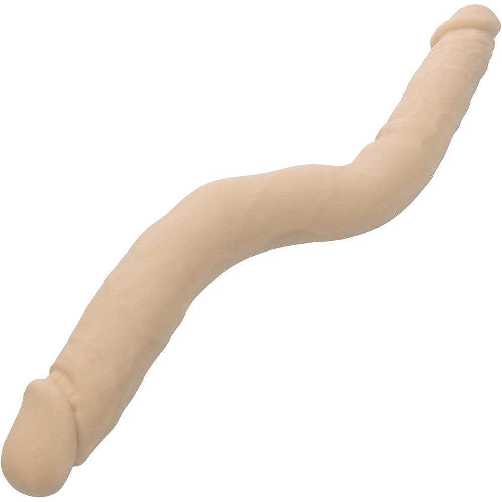 Silicone Studs Bend and Hold Dual Dong (Ivory) – 12 Inch Silicone Dildo