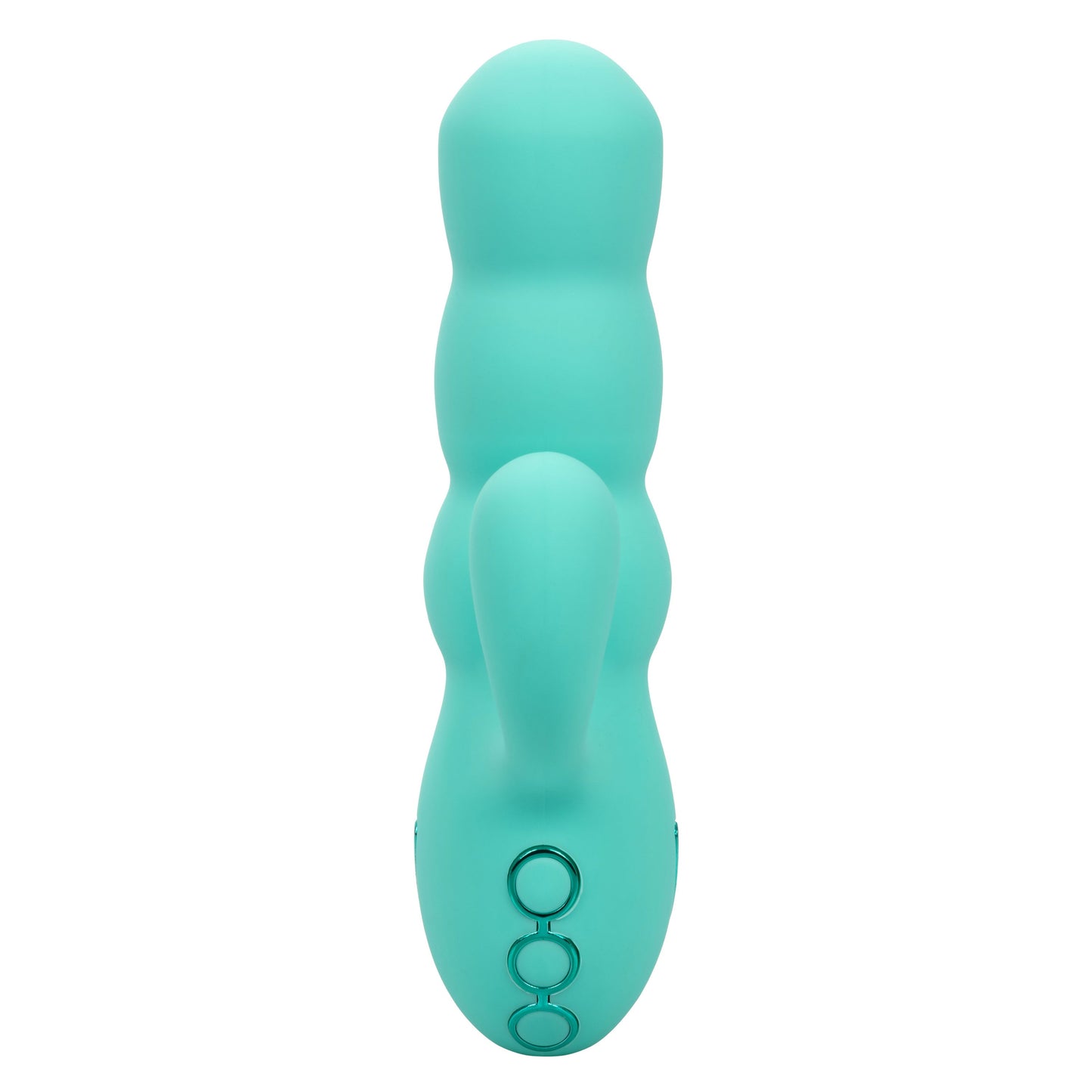 California Dreaming Del Mar Diva Teal Silicone Dual Motor Massager with 10 Vibration Functions =