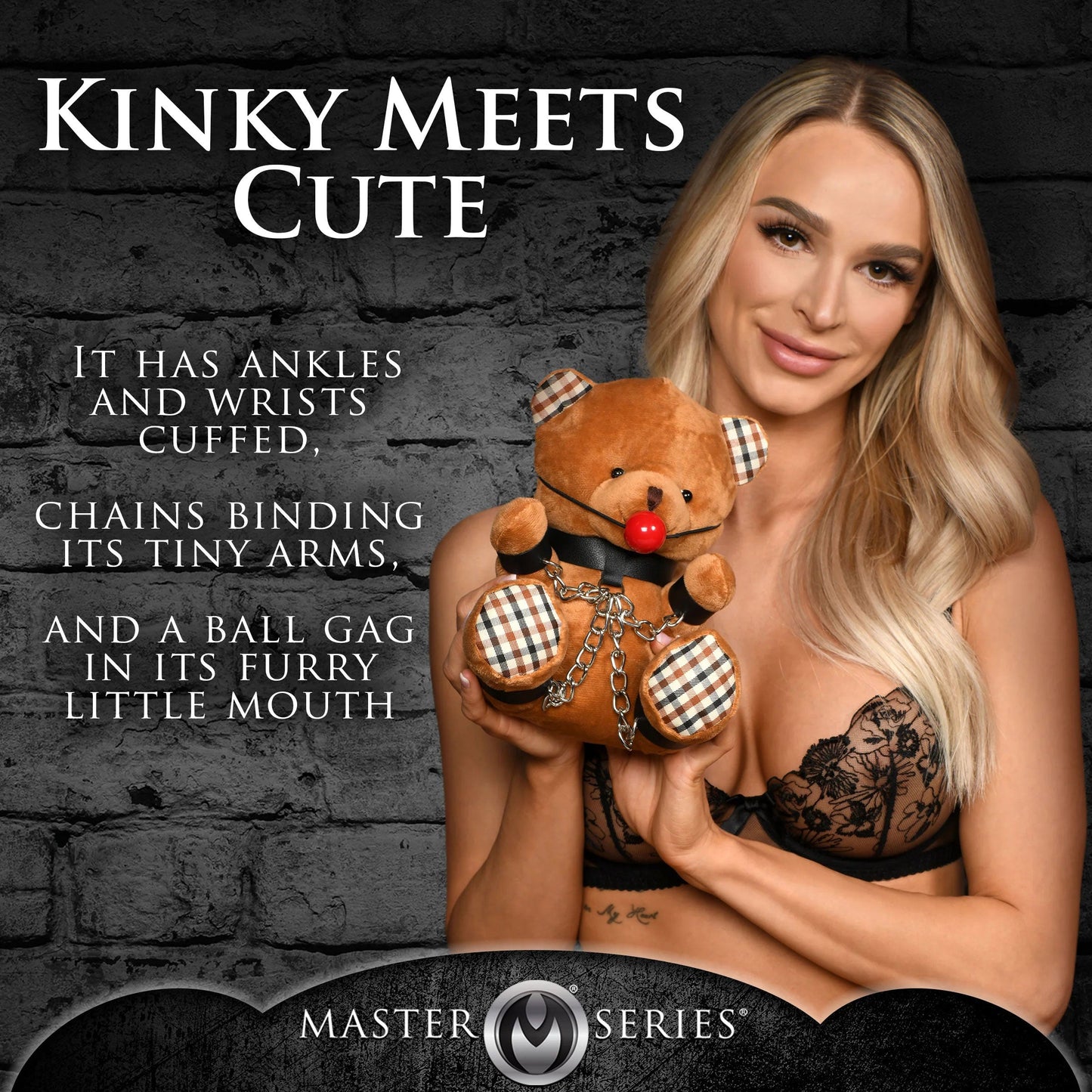 Master Series Gagged Bondage Bear Plush Toy