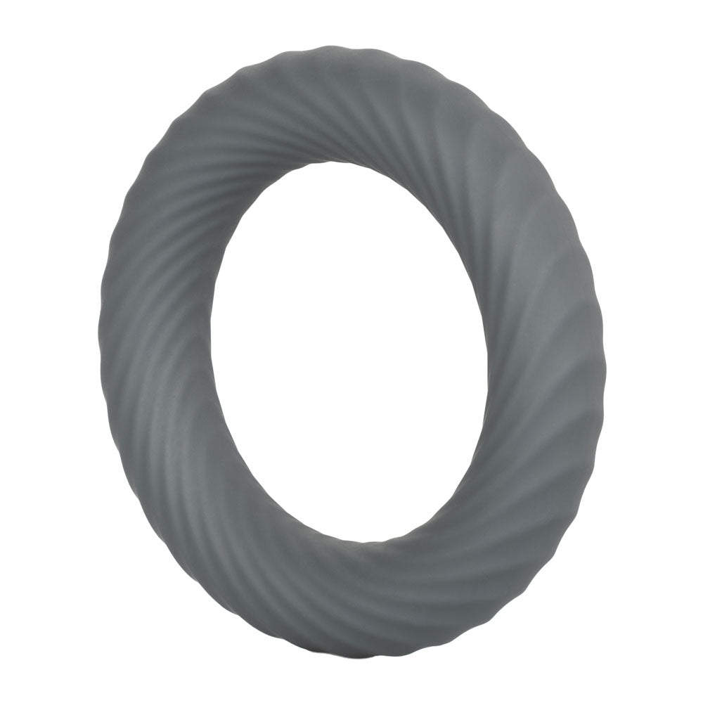 Link Up Edge Dual Stimulating Vibration Ring with Ultra-Soft Silicone Support Ring and Ribbed Texture